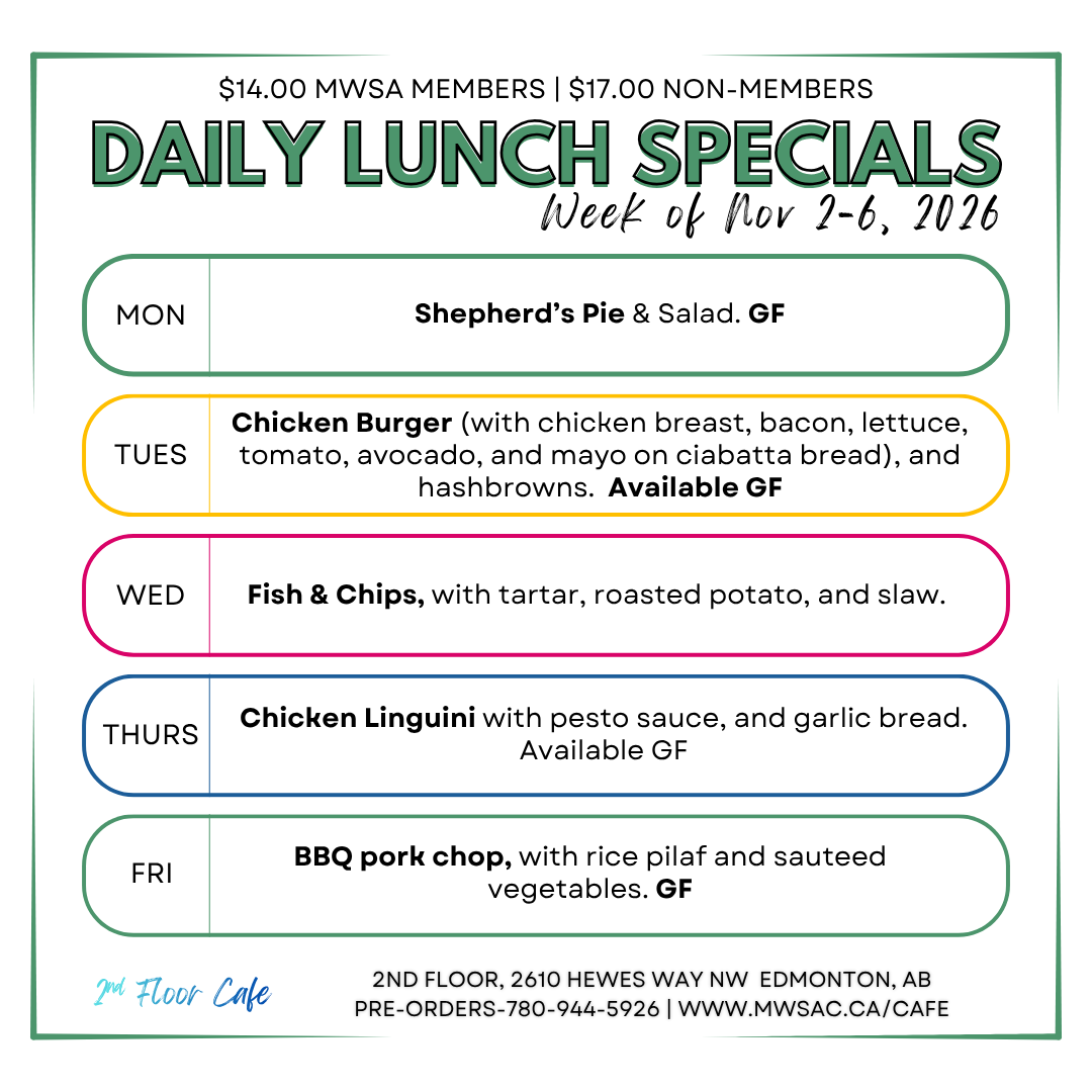 mwsa 2nd floor cafe lunch special november 2026